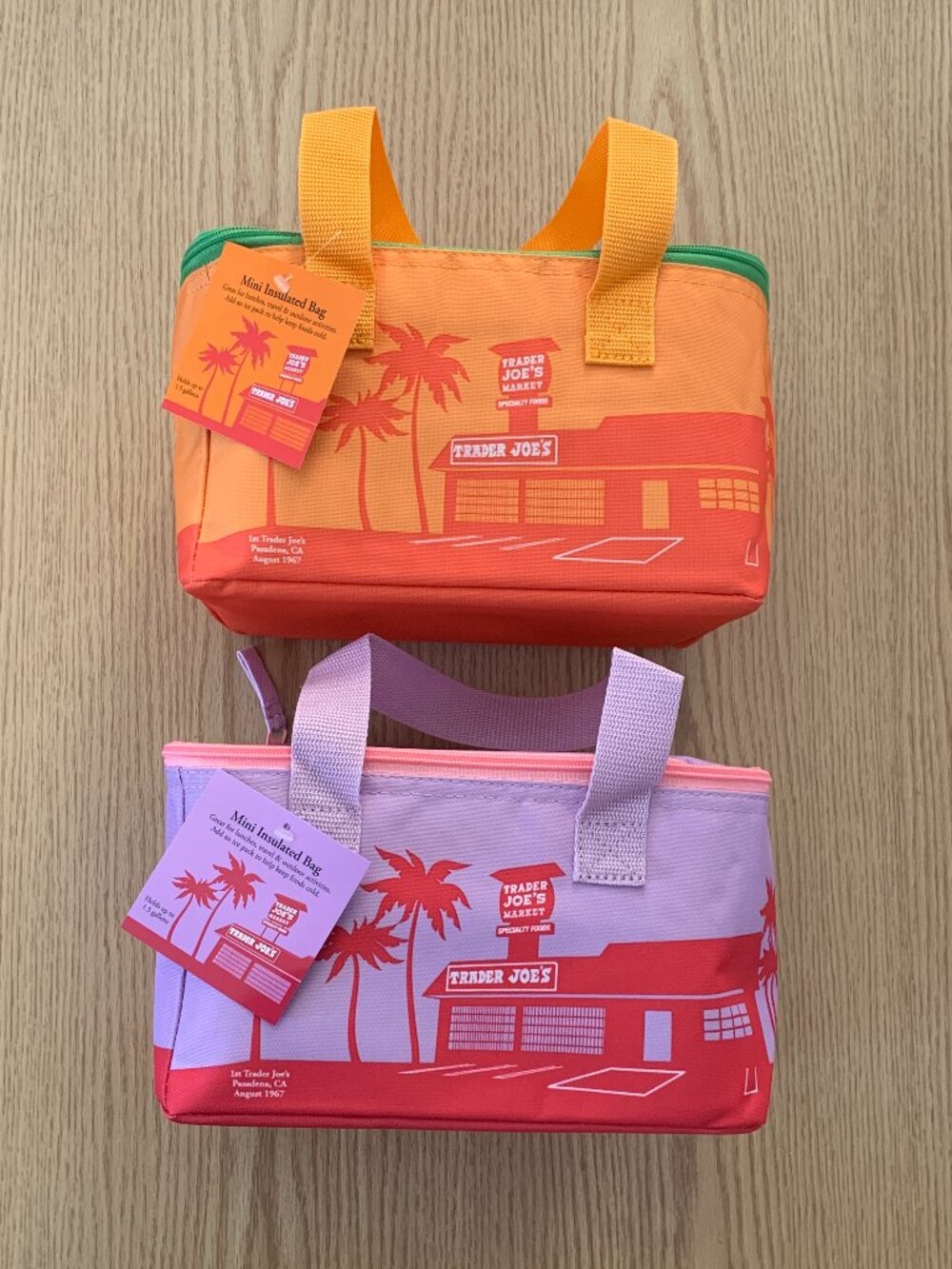 NWT Trader Joe's Mini Insulated Bag 1.5 Gallons Set of 2